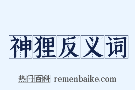 神狸反义词是什么意思的图片